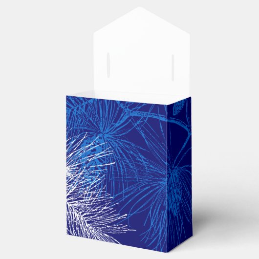 Blue White Pine Holiday Party - Gefallen Box Geschenkschachtel (Geöffnet)