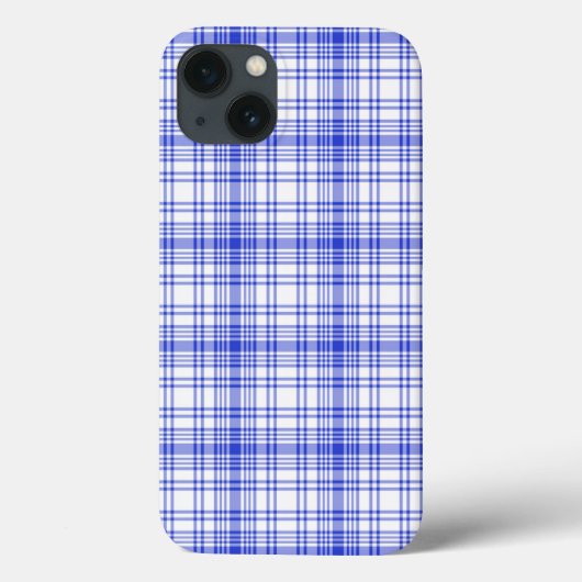 Blue White Pläd 2 Case-Mate iPhone Hülle (Rückseite)