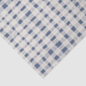 Blue White Plaid Stripes Christmas Seidenpapier (Detail)
