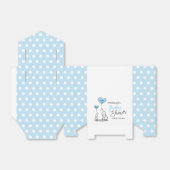 Blue White Polka Dot Elephant Boy Baby Dusche Geschenkschachtel (Ungefaltet)