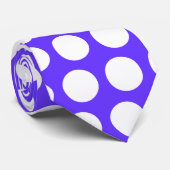 Blue White Polka Dot Krawatte (Gerollt)