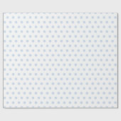 Blue White Polka Dot Wrapping Paper Geschenkpapier (Flach)