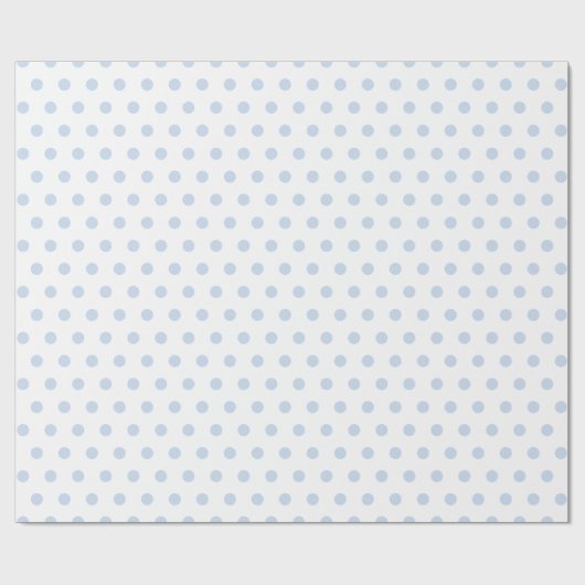 Blue White Polka Dot Wrapping Paper Geschenkpapier (Flach)