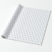 Blue White Polka Dot Wrapping Paper Geschenkpapier (Ungerollt)