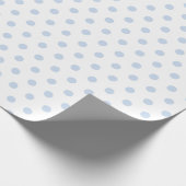 Blue White Polka Dot Wrapping Paper Geschenkpapier (Ecke)