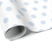 Blue White Polka Dot Wrapping Paper Geschenkpapier (Rolleneckpunkt)