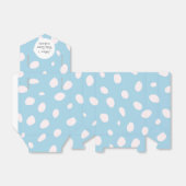 Blue & White Polka Dots Baby Dusche Geschenkschachtel (Ungefaltet)