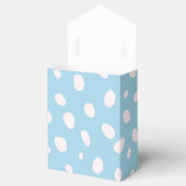 Blue & White Polka Dots Baby Dusche Geschenkschachtel (Geöffnet)