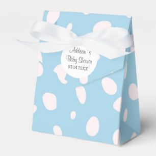 Blue & White Polka Dots Baby Dusche Geschenkschachtel