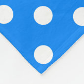 Blue White Polka Dots Design Fleecedecke (Ecke)