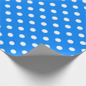 Blue White Polka Dots Design Geschenkpapier (Ecke)