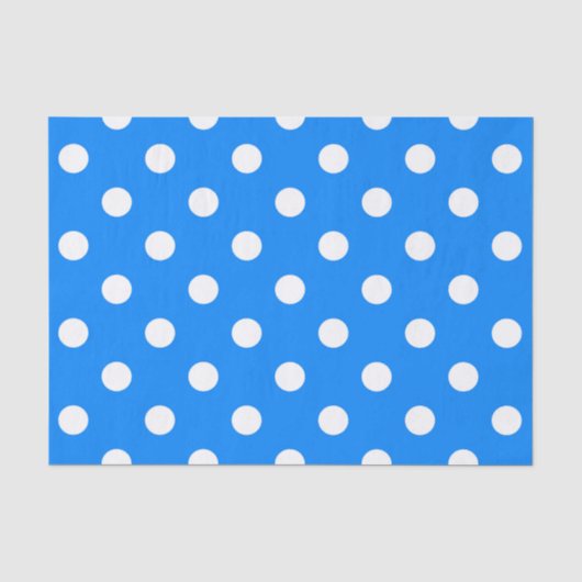 Blue White Polka Dots Design Seidenpapier (Vorderseite)