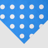 Blue White Polka Dots Design Seidenpapier (Ausschnitt)