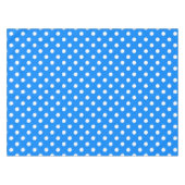 Blue White Polka Dots Design Tischdecke (Vorderseite (Horizontal))