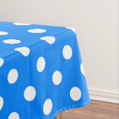 Blue White Polka Dots Design Tischdecke (Beispiel)