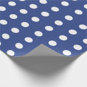 Blue White Polka Dots Geschenkpapier (Ecke)