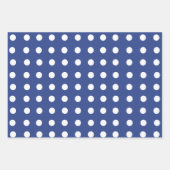 Blue White Polka Dots Geschenkpapier Set (Vorderseite 2)