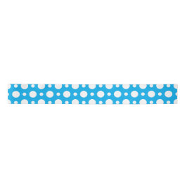 BLUE & WHITE POLKA DOTS SATINBAND