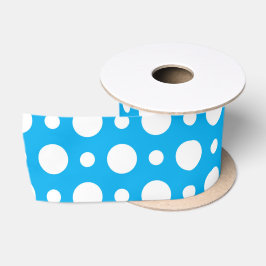 BLUE & WHITE POLKA DOTS SATINBAND