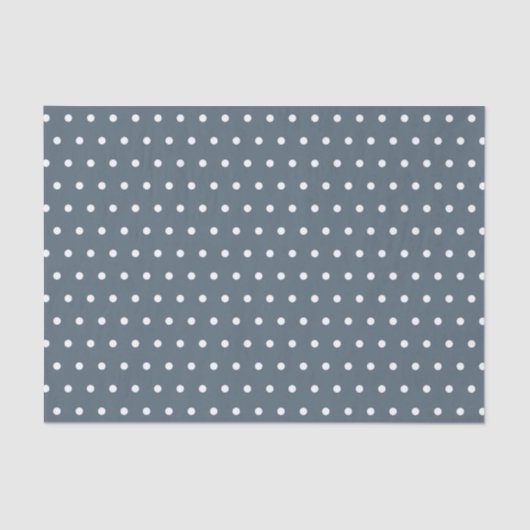 BLUE & WHITE POLKA DOTS SEIDENPAPIER (Vorderseite)