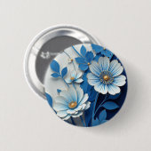 Blue & White Porcelain Handy Case - Traditionelle  Button (Vorne & Hinten)