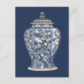 Blue & White Porcelain Vase by Vision Studio Postkarte (Vorderseite)