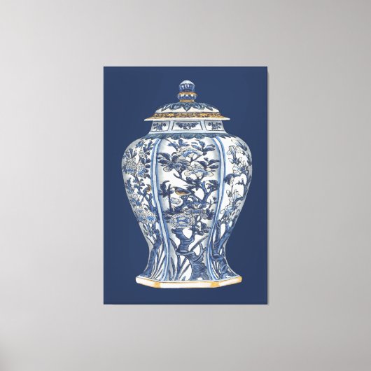 Blue & White Porcelain Vase von Vision Studio Leinwanddruck (Vorderseite)