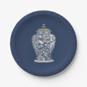 Blue & White Porcelain Vase von Vision Studio Pappteller (Vorderseite)