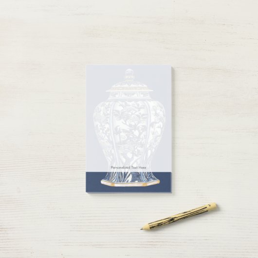 Blue & White Porcelain Vase von Vision Studio Post-it Klebezettel (Auf Schreibtisch)