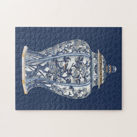 Blue & White Porcelain Vase von Vision Studio Puzzle (Horizontal)