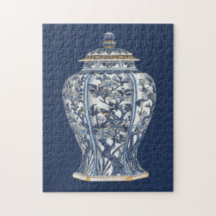 Blue & White Porcelain Vase von Vision Studio Puzzle
