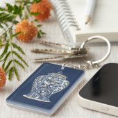 Blue & White Porcelain Vase von Vision Studio Schlüsselanhänger (Vorderseite rechts)
