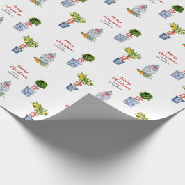 Blue & White Pottery Weihnachten Geschenkpapier