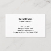 Blue White Pressure Washer House Cleaning Visitenkarte (Rückseite)