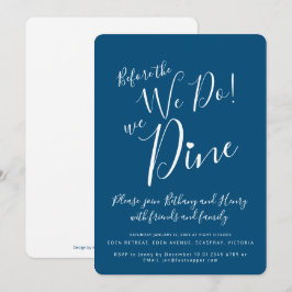 Blue White Probe Dinner vor uns lädt ein Einladung