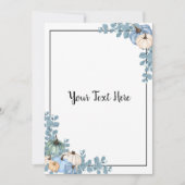 Blue & White Pumpkins Einladung (Vorderseite)