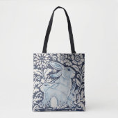 Blue & White Rabbit Bunny Mother's Day Ostergesche Tasche (Vorderseite)