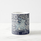 Blue & White Rabbit Bunny Mothers Day Ostergeschen Kaffeetasse (Mittel)