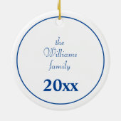 Blue & White Rabbit Pottery Dedham Delft Custom Ce Keramik Ornament (Hinten)