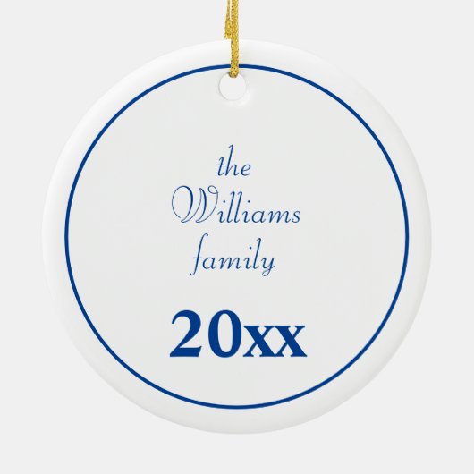 Blue & White Rabbit Pottery Dedham Delft Custom Ce Keramik Ornament (Hinten)