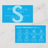 Blue White Radio Frequency Skin Tighten Aftercare Visitenkarte (Vorne/Hinten)