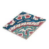 Blue White Red Aquamarin Oriental Azulejo Pattern Fliese (Seite)