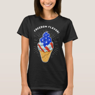 Blue White Red Ice Cream Cone 4. Juli Unabhängigke T-Shirt
