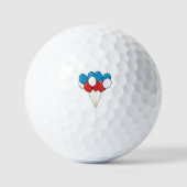 Blue White Red Patriotic Balloons Golfball (Vorderseite)