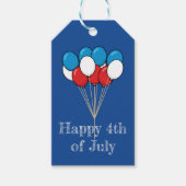 Blue White Red Patriotic Balloons | Personalisiere Geschenkanhänger (Vorderseite)