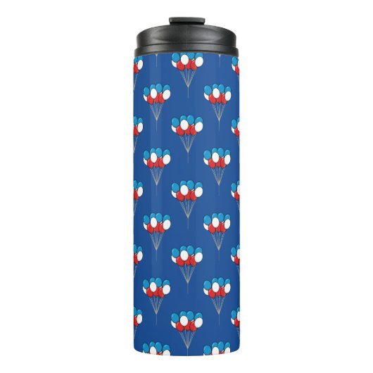 Blue White Red Patriotic Balloons Thermosbecher (Vorderseite)