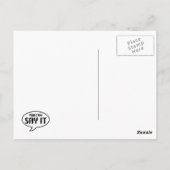 Blue White Retro Girl Eating Ice Creme Fun Card Postkarte (Rückseite)