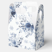 Blue White Romantic Floral Bridal Shower Wedding Geschenkschachtel (Geöffnet)