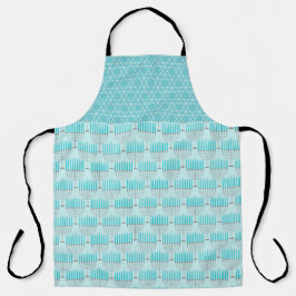 BLUE & WHITE ROWS HANUKKAH CANDLES SCHÜRZE