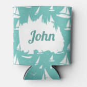 Blue White Sailing Boote Custom Nautical Dosenkühler (Vorderseite)